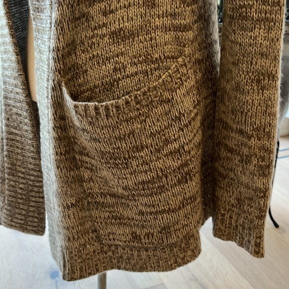 VGUC Line the Label long 100% cashmere open front brown long sleeve cardigan - Picture 4 of 10